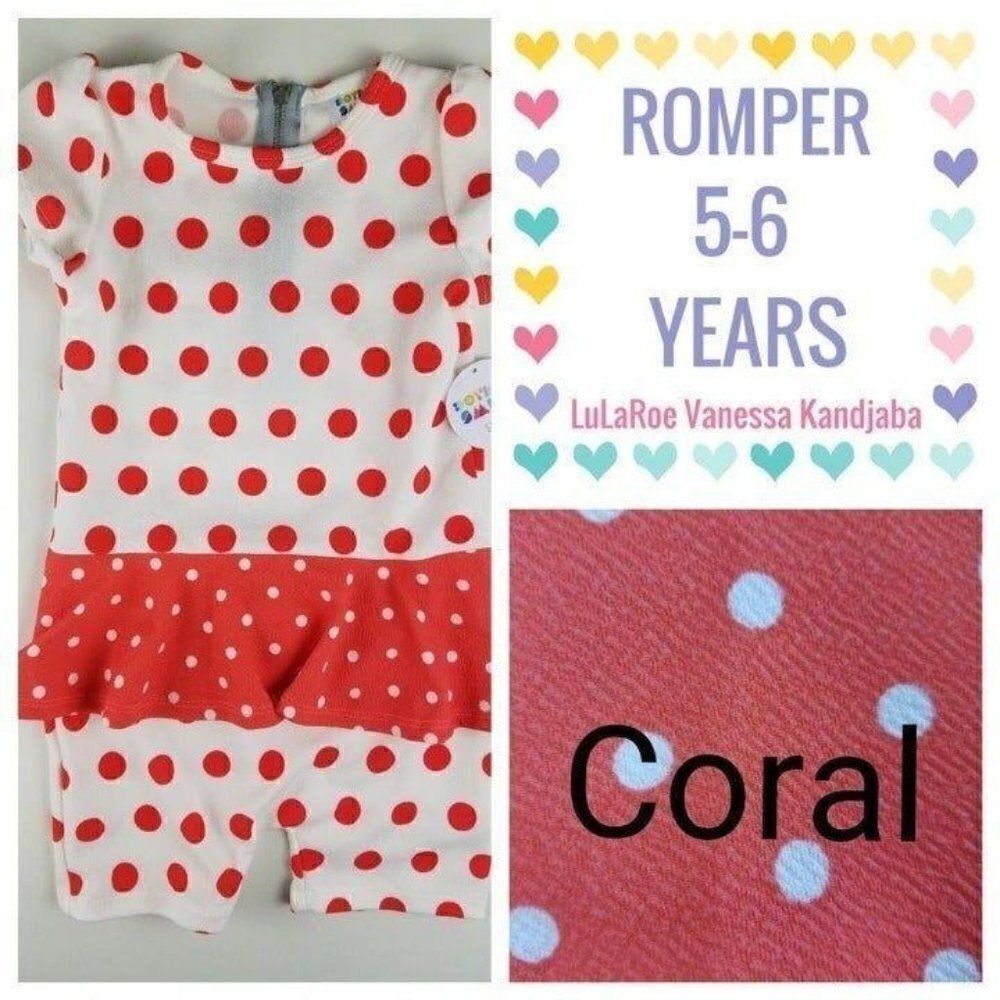 Dot Dot Smile Girls Romper 5-6 Years NWT